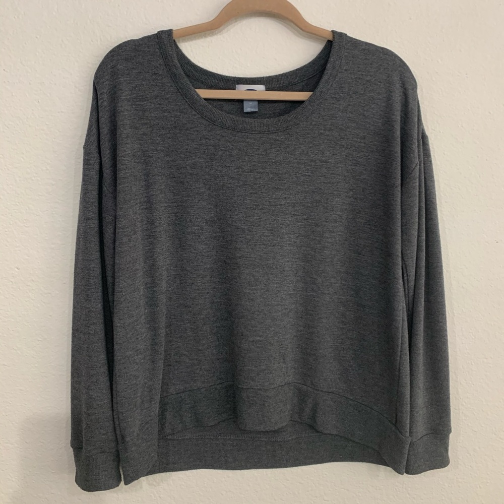 Old Navy Grey Pullover Sweatshirt Medium